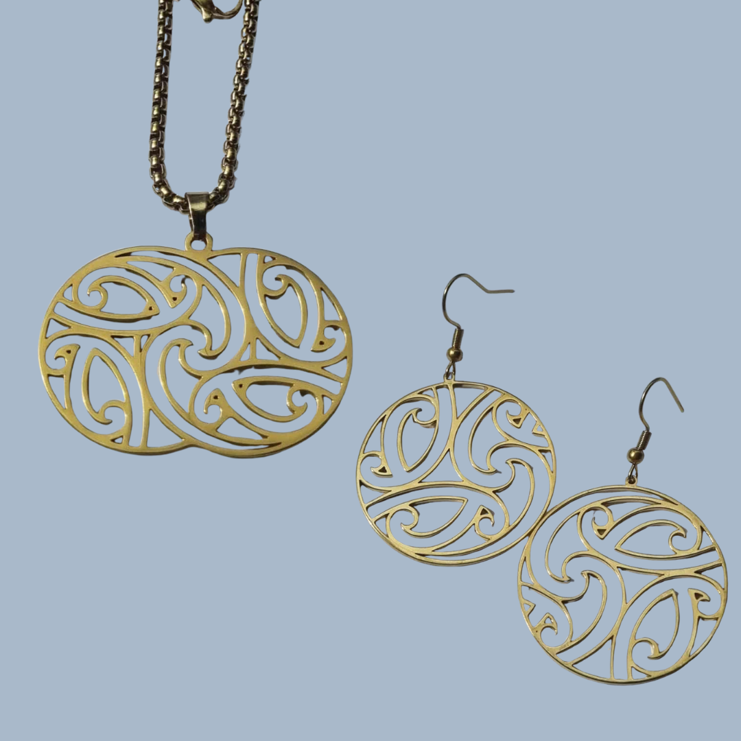 TKP pendant and earrings (single sphere)
